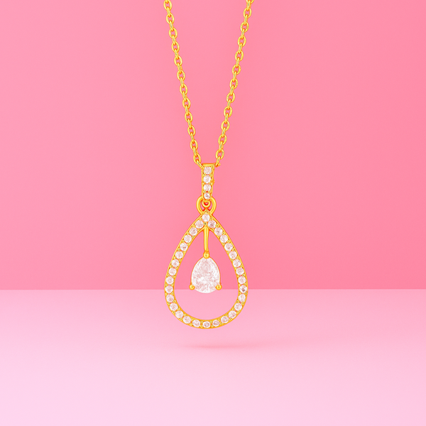 Teardrop Zircon Pendant