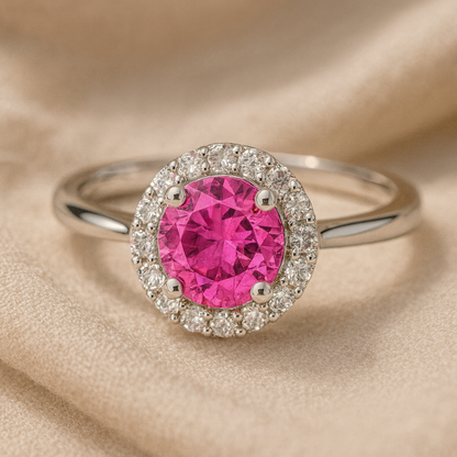 Adjustable Sparkle Halo Ring