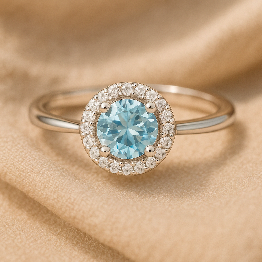 Adjustable Sparkle Halo Ring