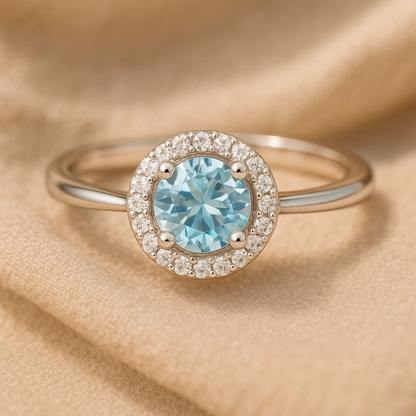 Adjustable Sparkle Halo Ring