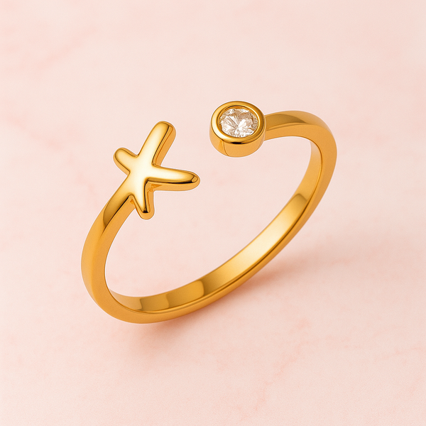 X O Kiss Love Ring in Sterling Silver