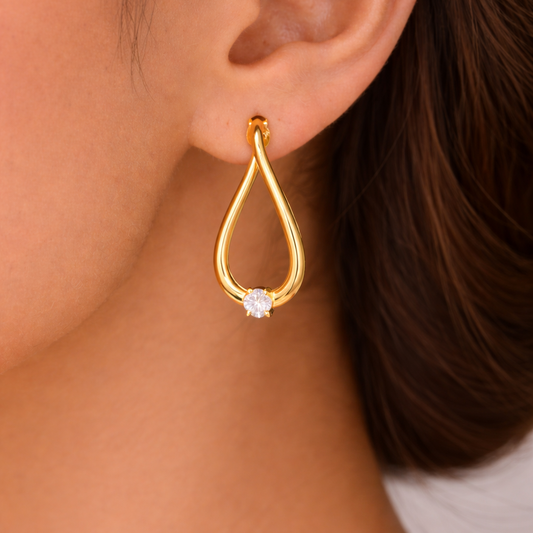 Minimal Teardrop Drop Earrings