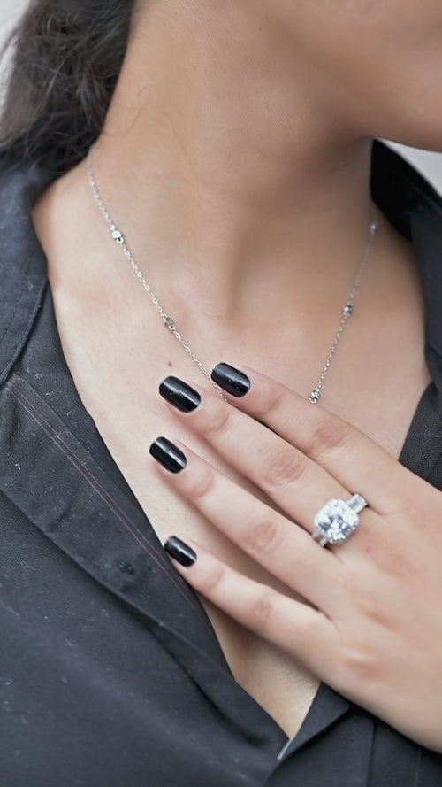 Green Butterfly Silver Necklace