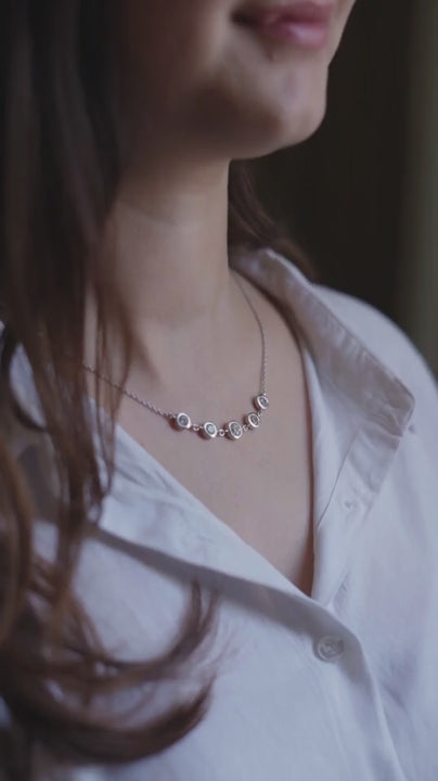 Elegant Zircon Necklace  18+3" inch