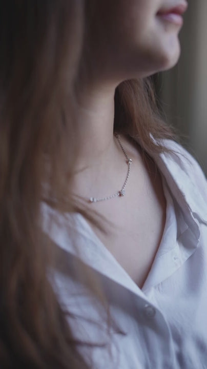 Star Map Necklace in Sterling Silver 18"+3" Inch
