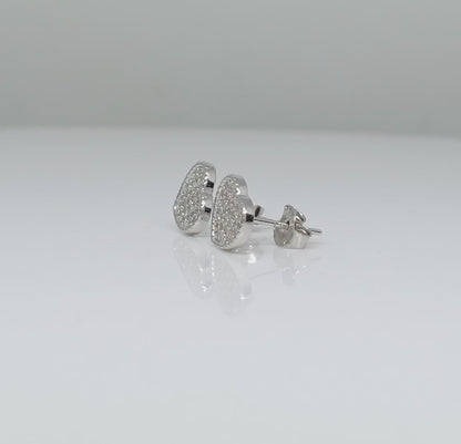 Heart Shape Micro Pave Cubic Zircon Earring
