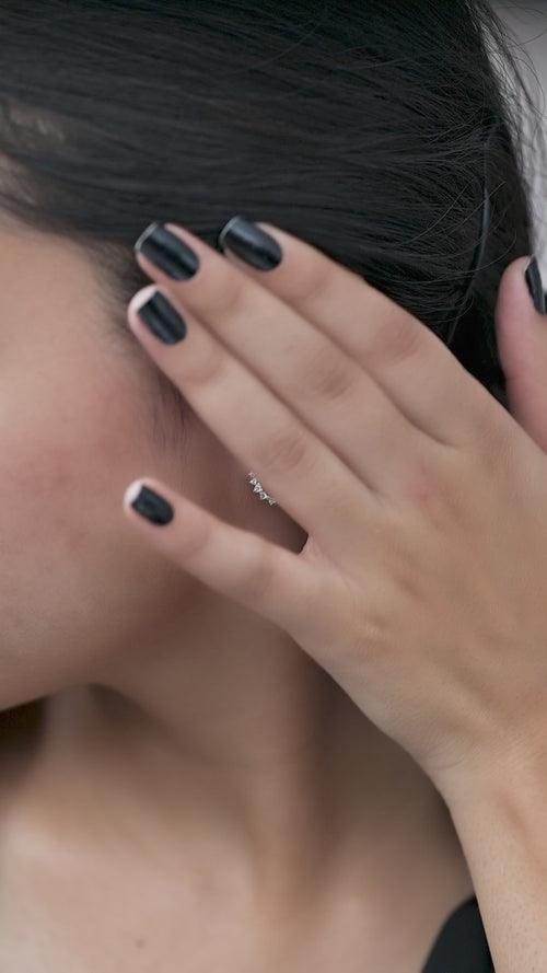 Blue Sapphire Silver Stud