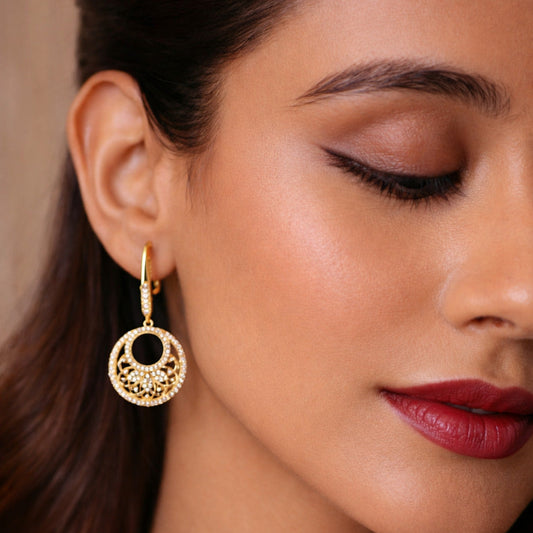 Moonlight Crescent Modern Earrings